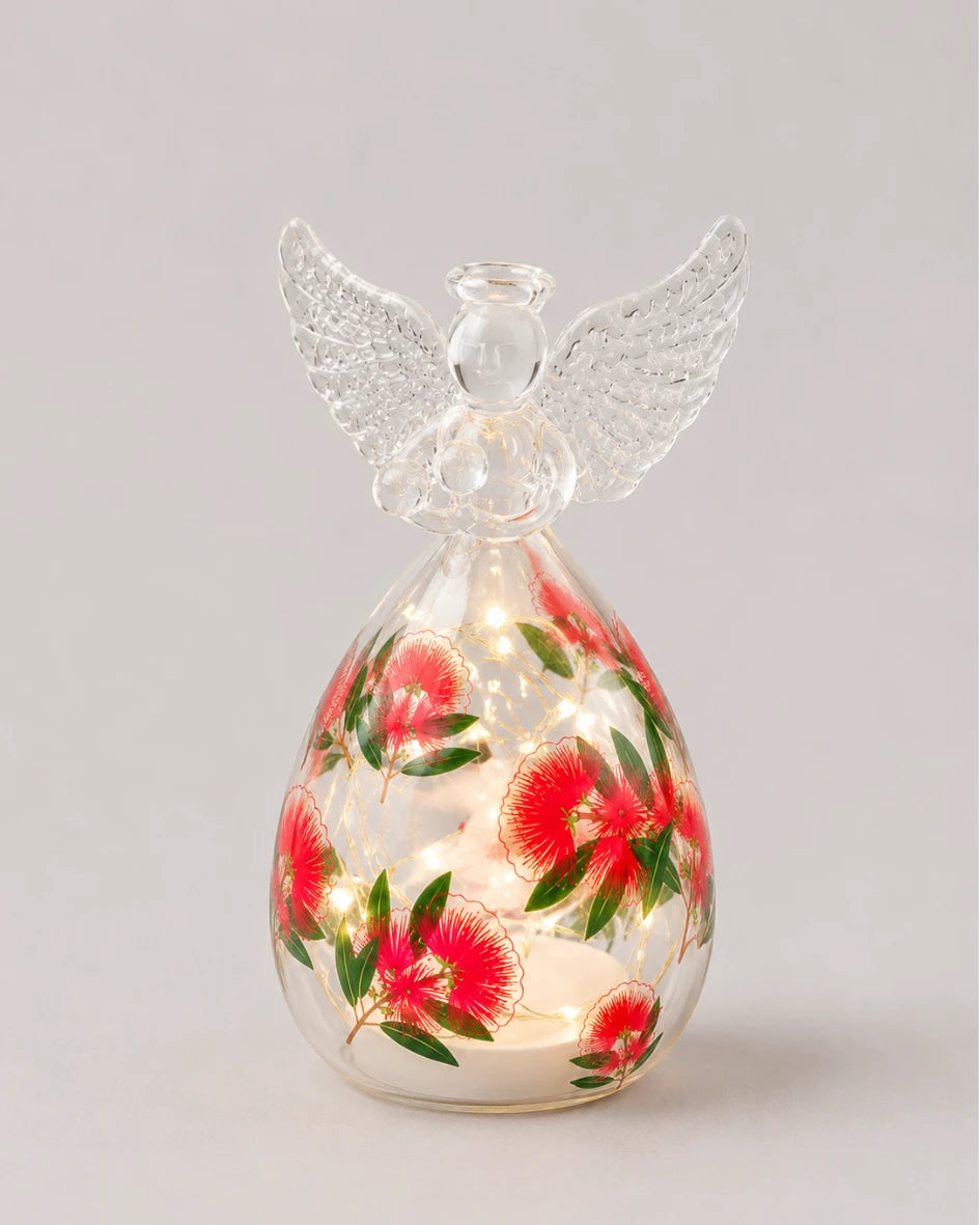 Pohutukawa Glass 13cm Round Angel