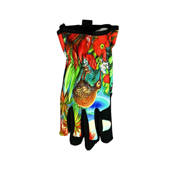 Gardening Gloves - Kiwi Birds in Bush Art