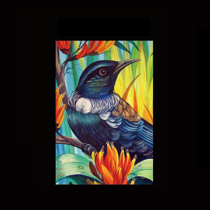 Tea Towel - Tui Bird on Flax