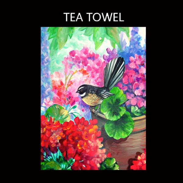 Tea Towel - Fantail on Pot
