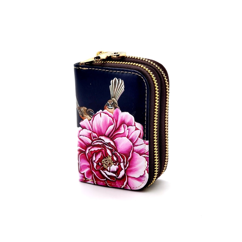 Wallet Double Zip - Fantail & Camelia