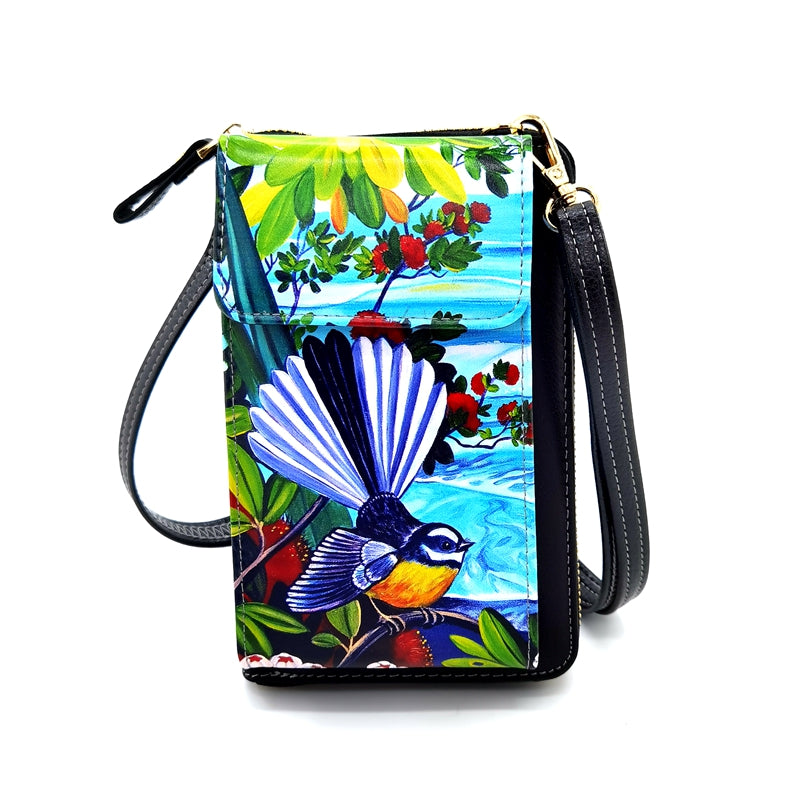 Cellphone Bag - Fantail Bird on Coast