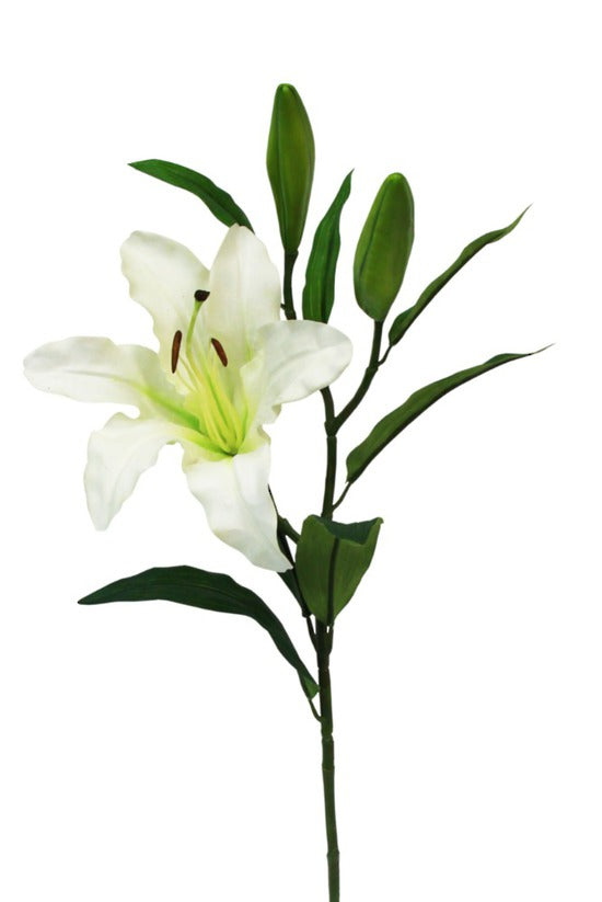 Artificial Flower - Rubrum Lily White