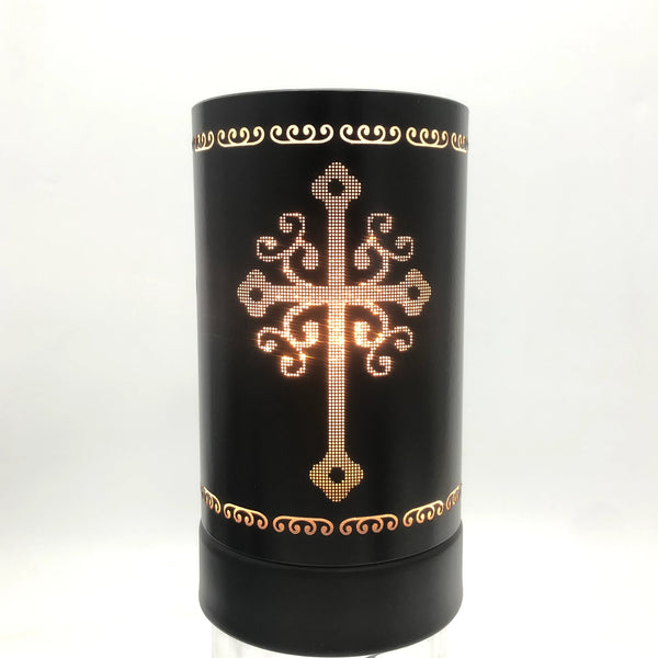 LED Warmer - Antique Cross Black