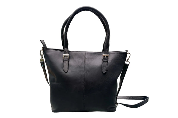 Handbag - Lyon - Black Leather Tote
