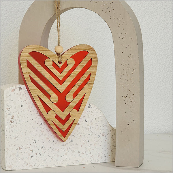 Hanging Ornament - Koru Heart