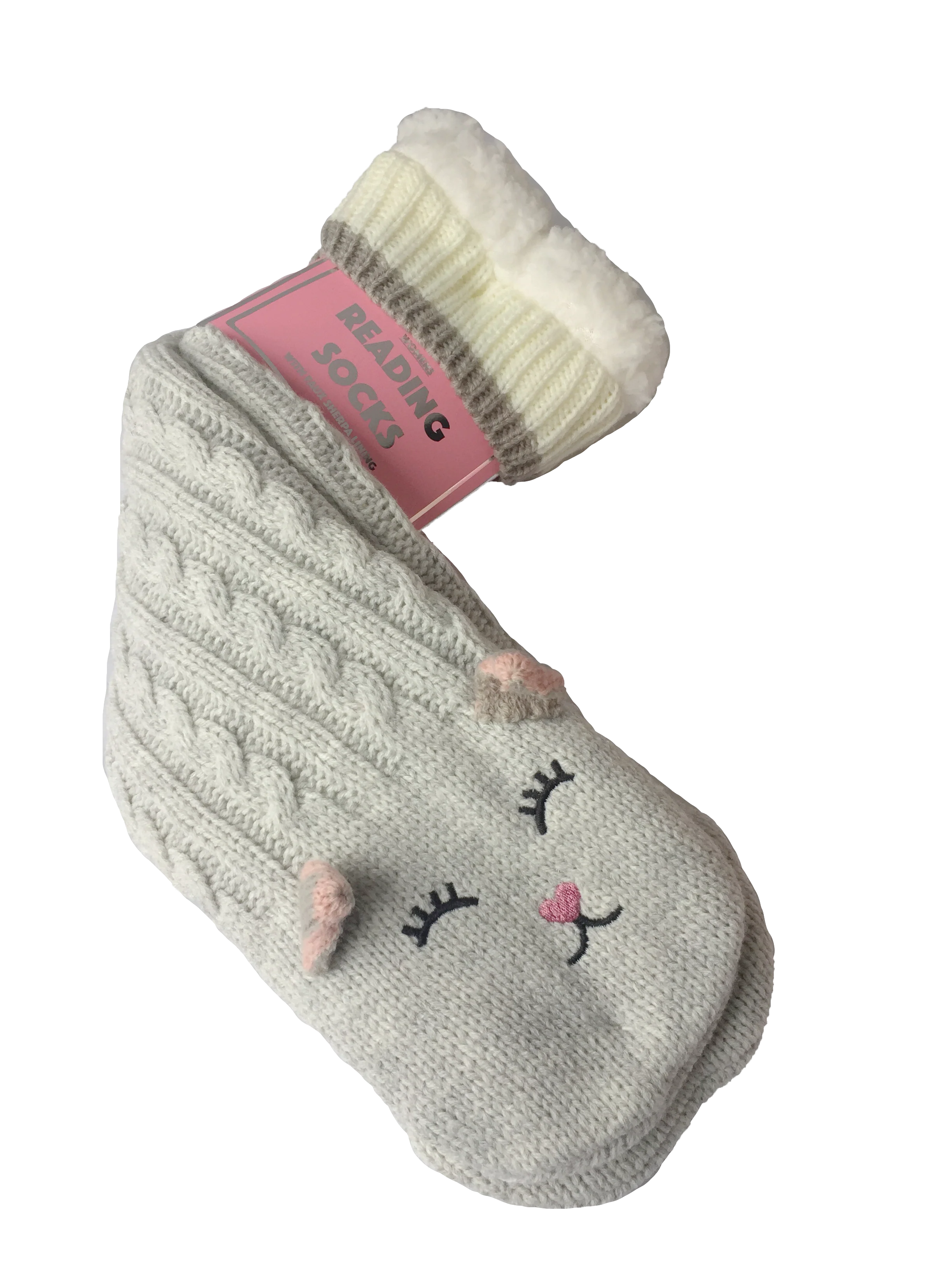 Reading Socks - Grey Cat