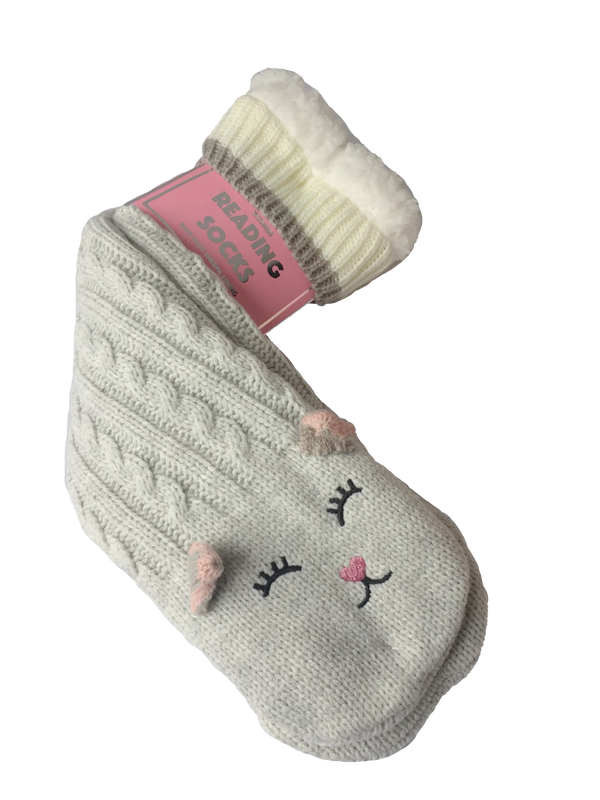 Reading Socks - Grey Cat