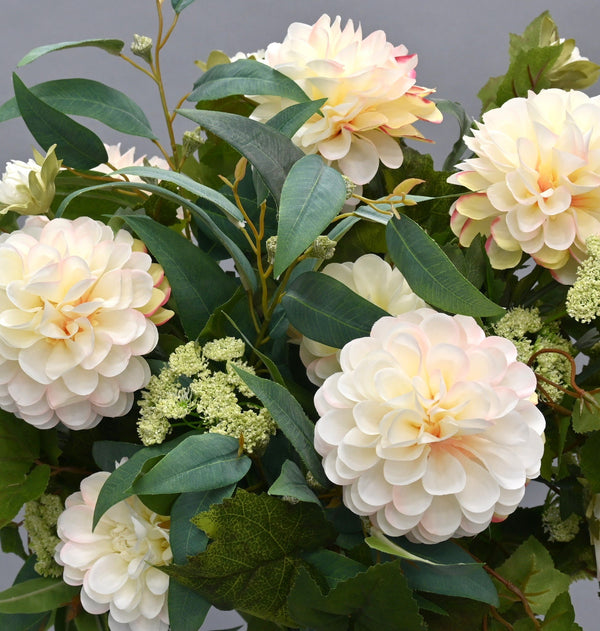 Artificial Flower - Chelsea Dahlia - White/Blush