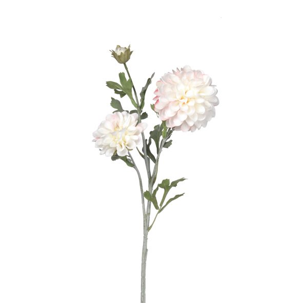 Artificial Flower - Chelsea Dahlia - White/Blush