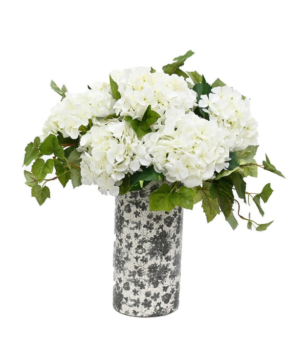 Artificial Flower - Vintage Hortensia - White