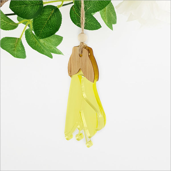 Hanging Ornament - Yellow Kowhai