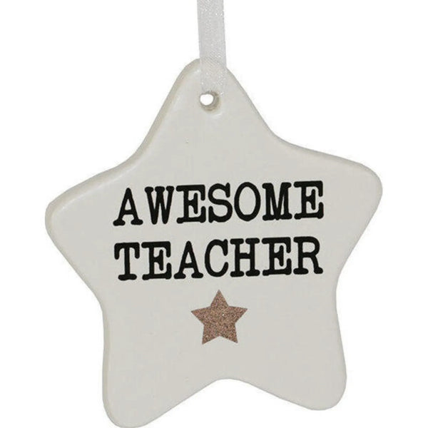 Star - Hanging Ceramic - Awesome Teacher