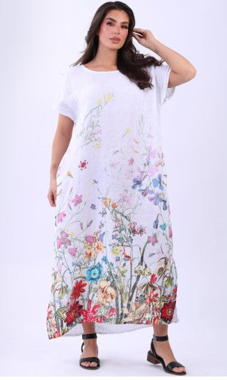 Dress - Primrose Linen White