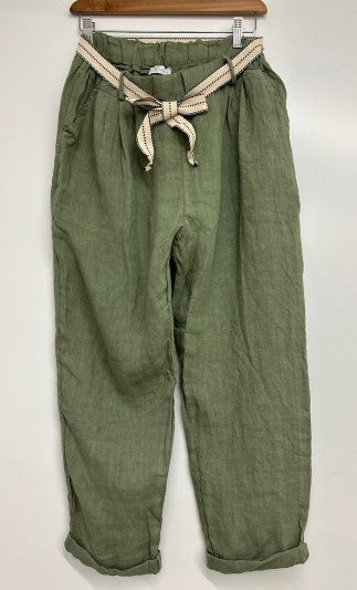 Trousers - Marcella Linen - Fern