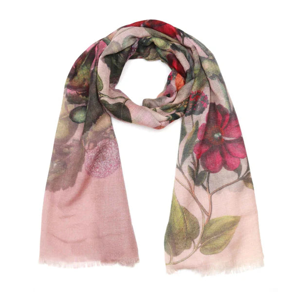 Scarf - Floral 100% Linen Designer Scarf