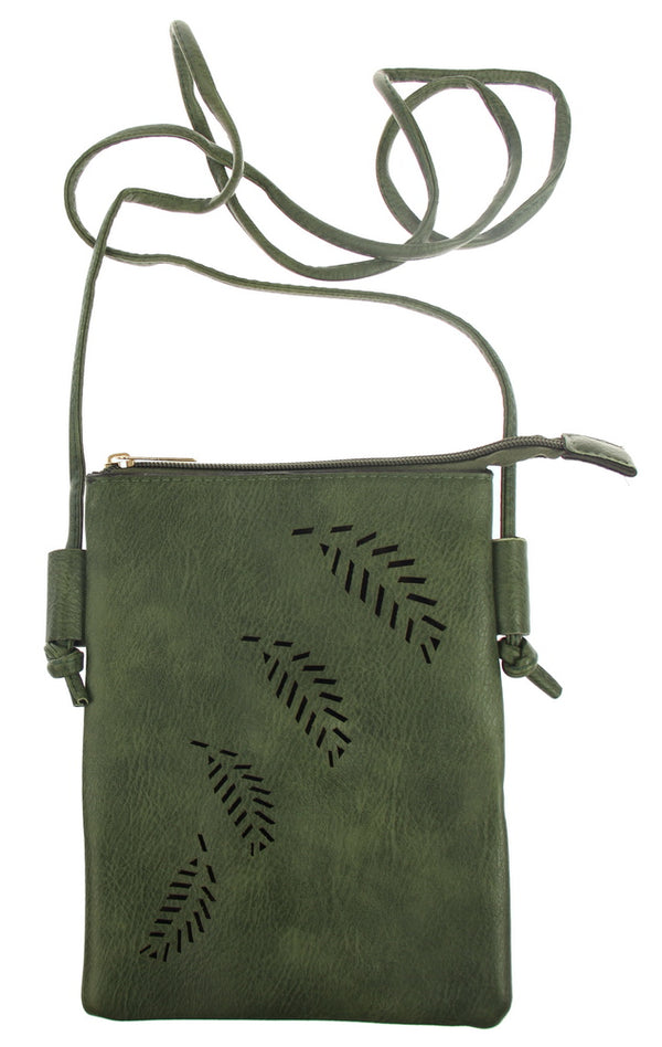Bag - Cell Phone - Olive Fern Cutout