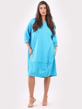 Dress - Billie Panel Dress Bright Blue