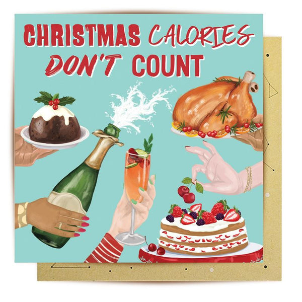 Christmas Card - Christmas Calories Don't Count