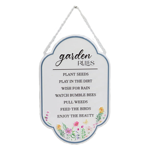 Sign - Tin - Garden Rules