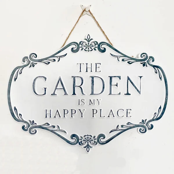 Sign - Tin - The Garden is my Happy Place