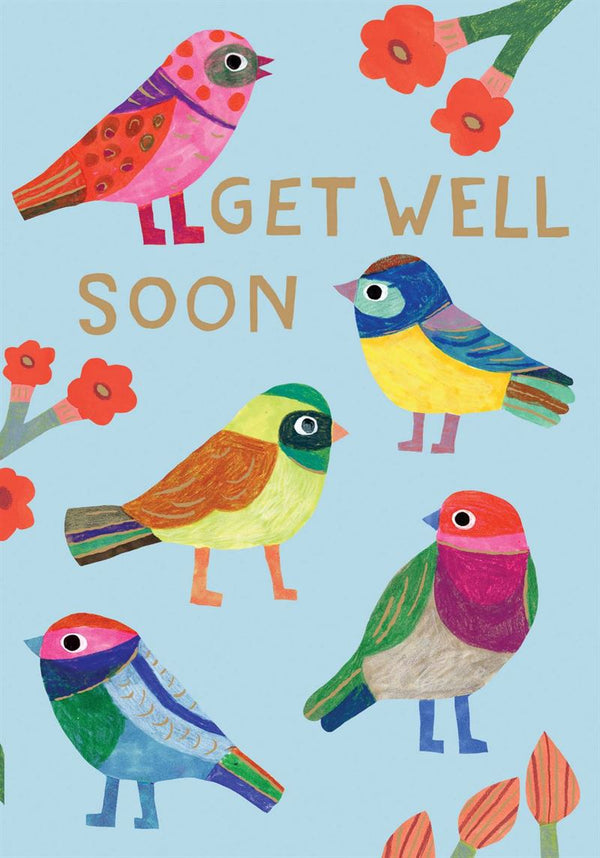 Card - Get Well Soon - Birds