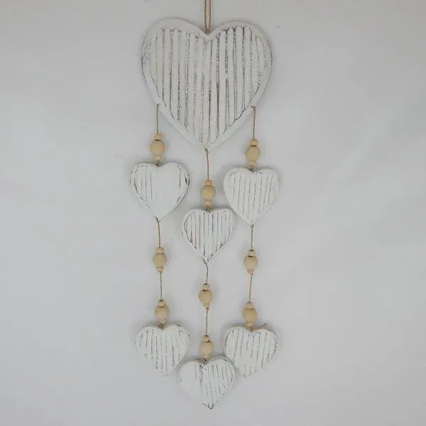 Ribbed Seven Heart Mobile Decoration