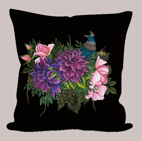 Cushion Cover - Dahlia, Rose, Tui