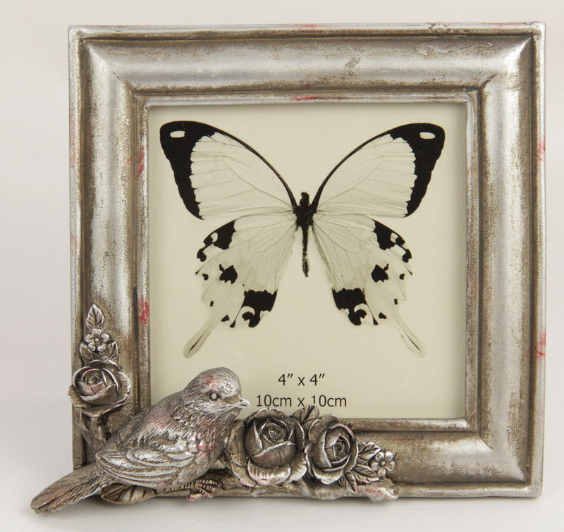 Photo Frame - Bird with Roses Champagne
