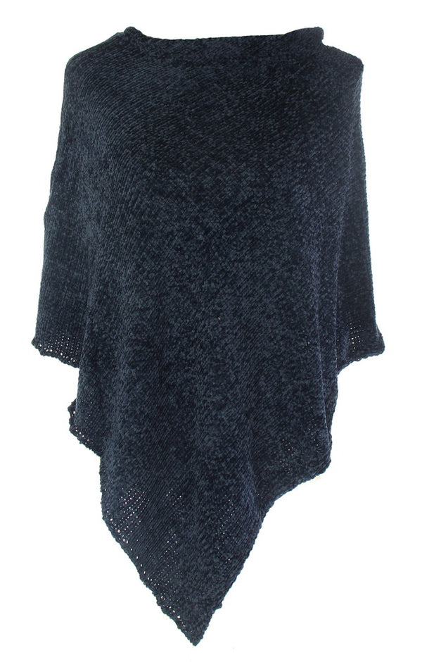 Top - Chenille Poncho Navy