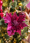 Christmas Ornament - Velvet Flower Berry