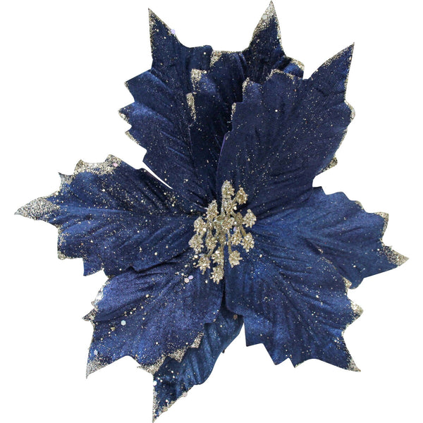 Christmas Ornament - Velvet Flower Indigo