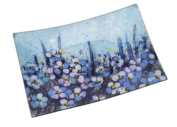 Plate - Forget Me Not - Large Rectangle