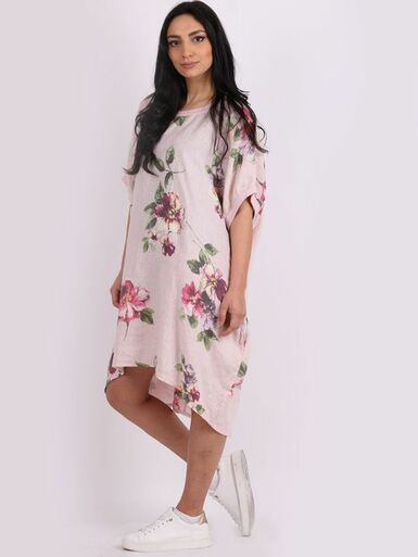 Dress - Adeline Linen - Light Pink