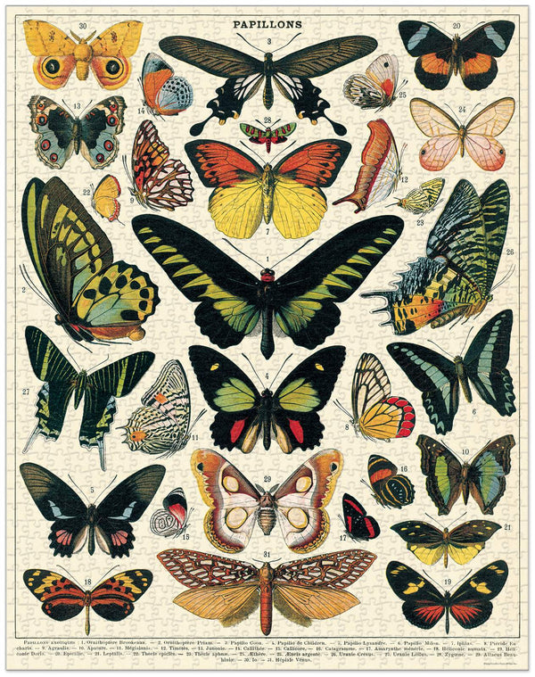 Vintage Puzzle - Butterflies