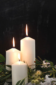 Candle - Pillar White - 3 Sizes