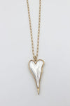 Necklace - Framed Two Tone Heart Pendant