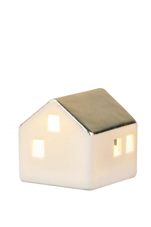 Mini LED Illuminated Porcelain House - Medium