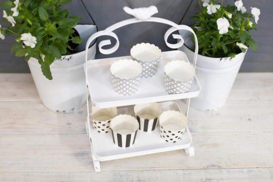 Double Display or Cake Stand - White Songbird