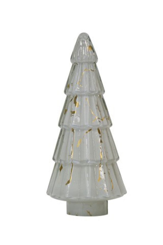 Christmas - Glass Tree Gold Splatter - Large