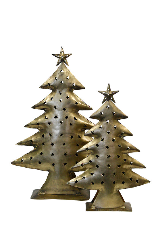 Christmas - Antique Gold Metal Tree - Small