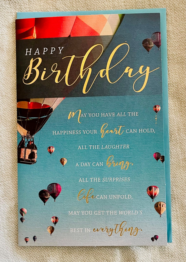 Card - Happy Birthday - Hot Air Balloons