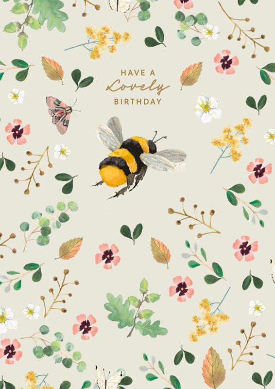CARD - Bee - Have a Lovely Birthday