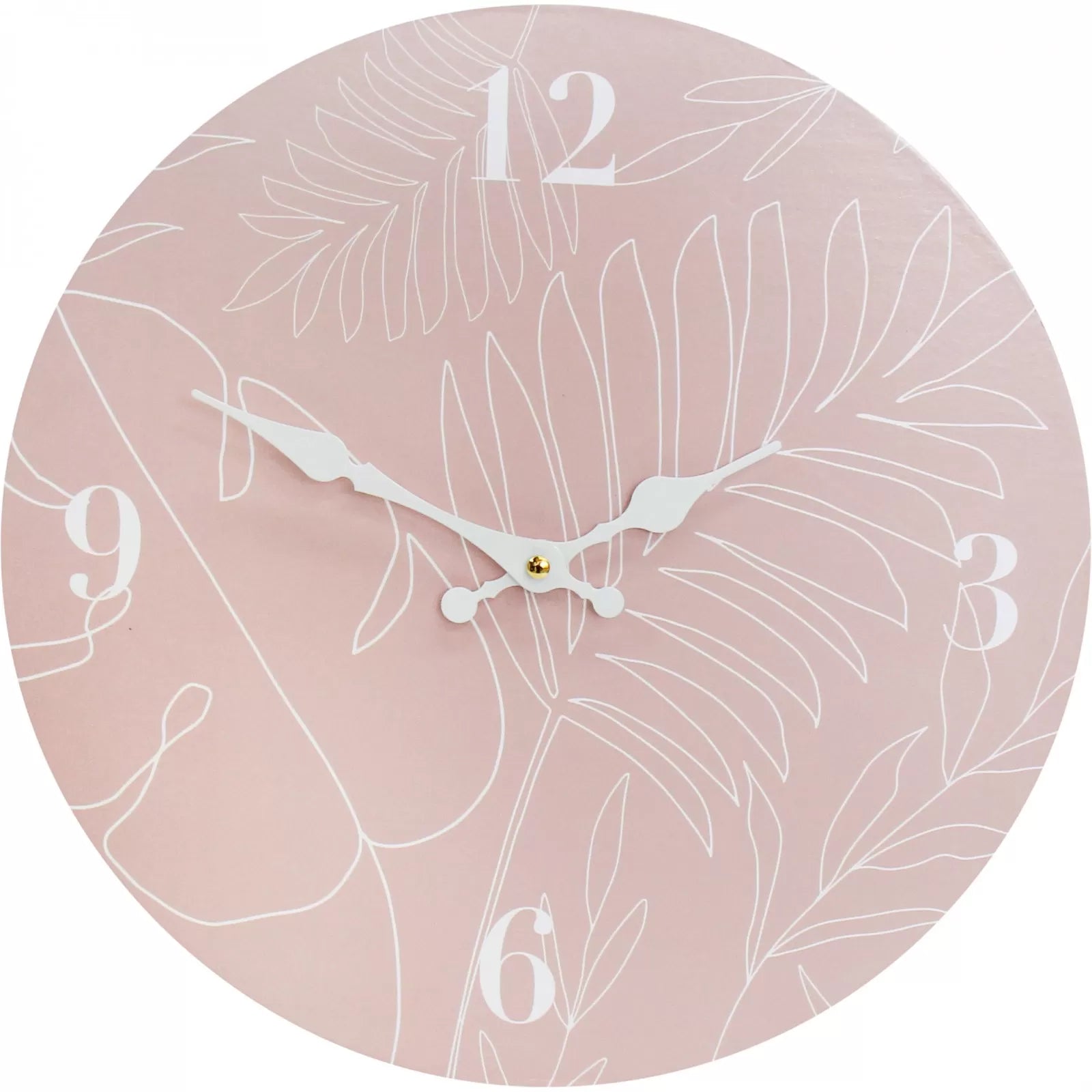 Clock - Peach Palm 34cm