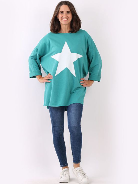 Sweater - Zola Star Teal