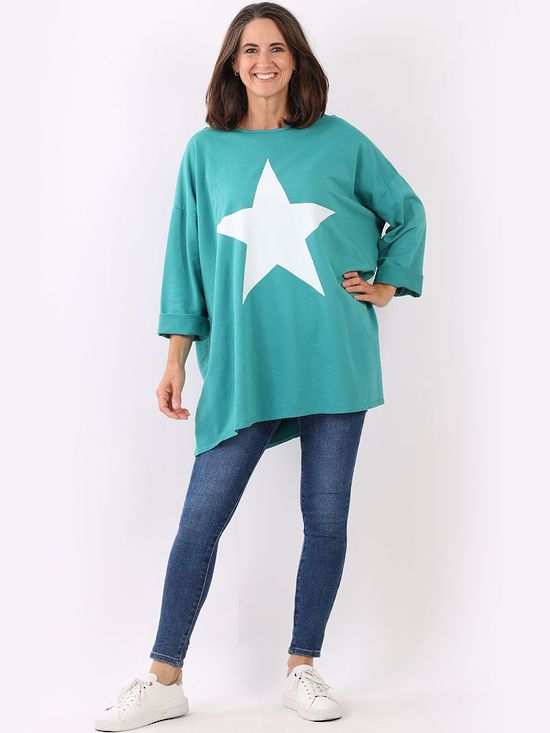 Sweater - Zola Star Teal