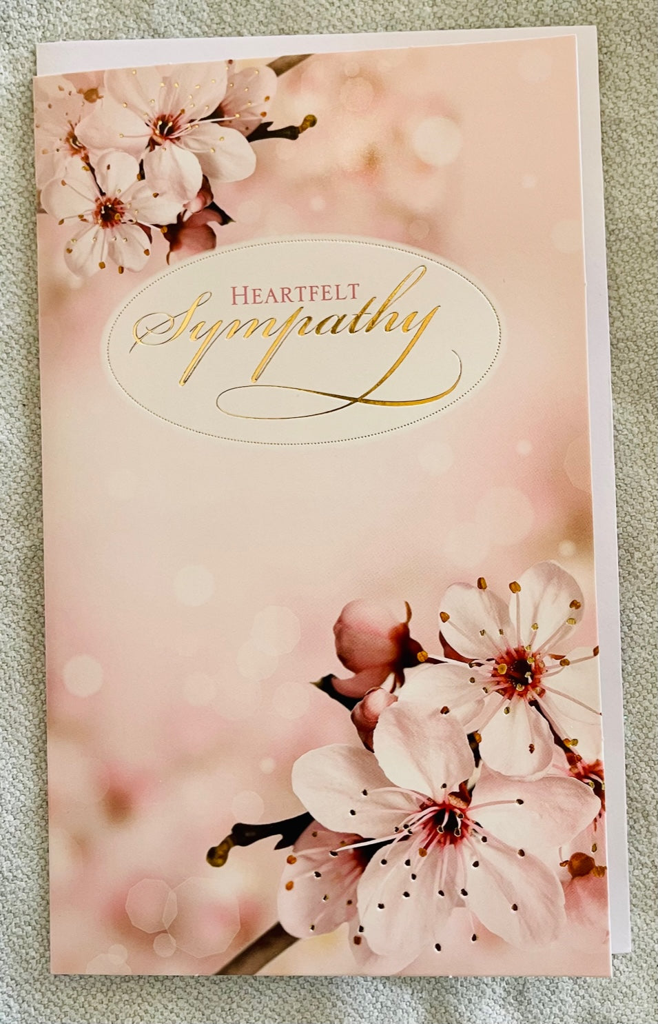 Card - Sympathy - Pink Cherry Blossom