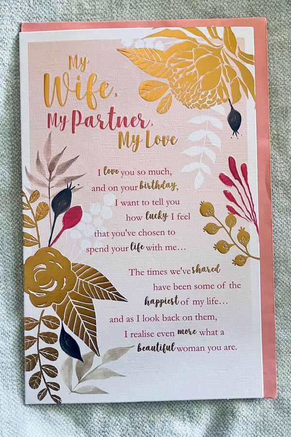 Card - My Wife My Partner, My Love